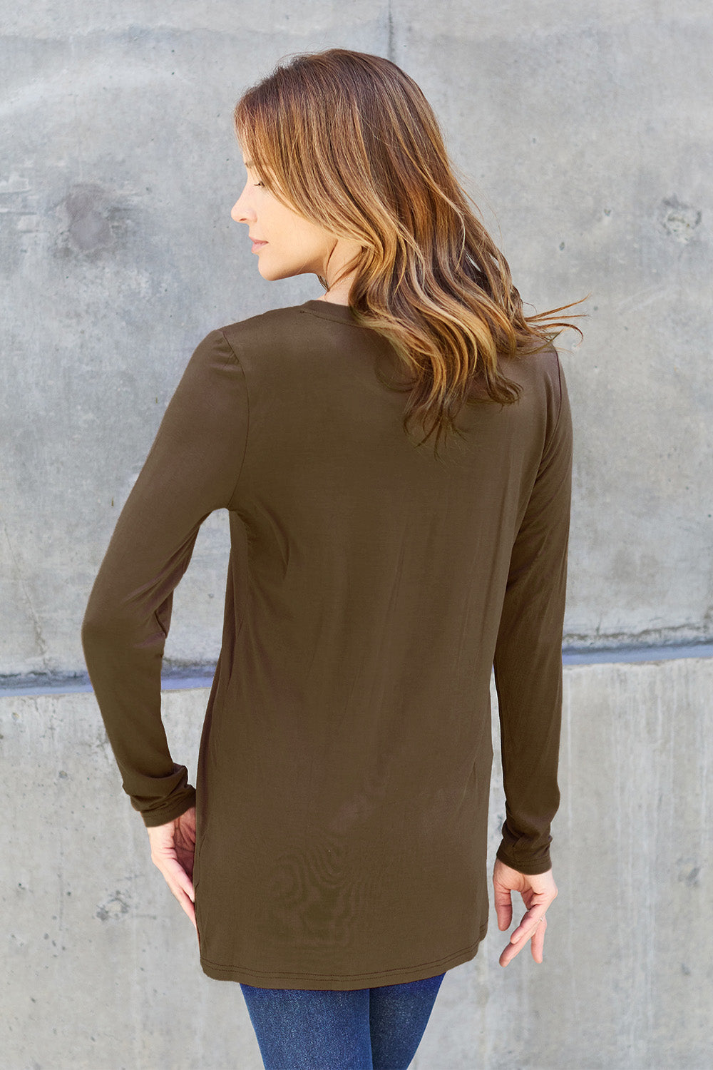 Basic Bae Full Size Round Neck Long Sleeve Top - Classique Collection