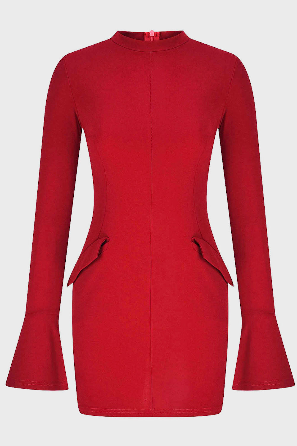 Mock Neck Long Sleeve Mini Dress - Classique Collection