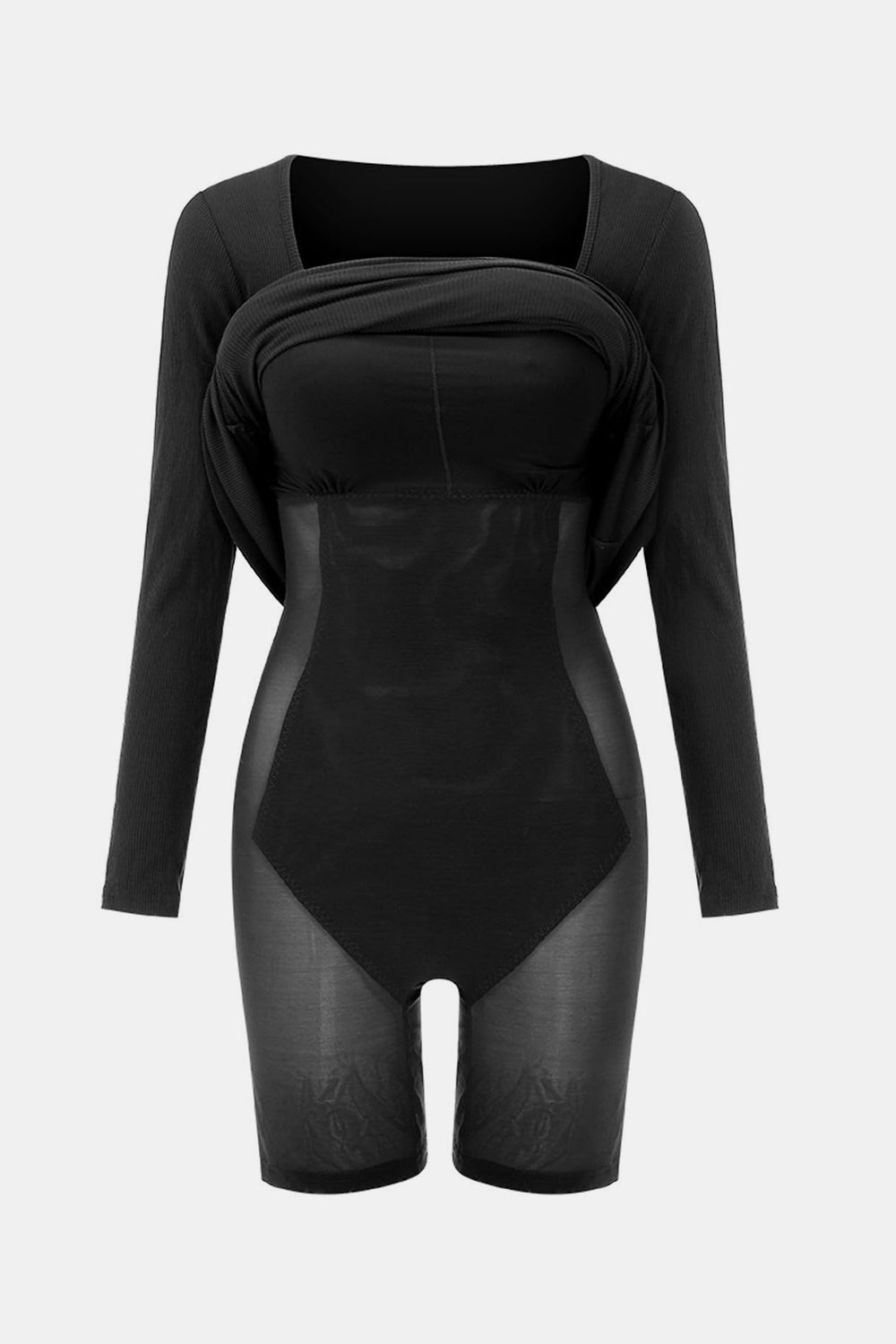Basic Bae Built-In Shapewear Square Neck Long Sleeve Maxi Dress - Classique Collection