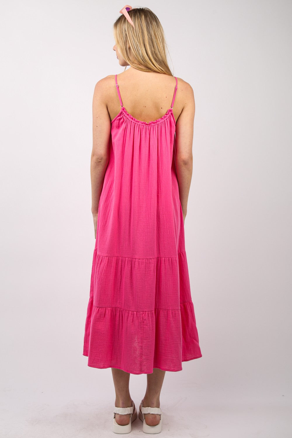 VERY J Ruffled A-Line Midi Cami Dress - Classique Collection