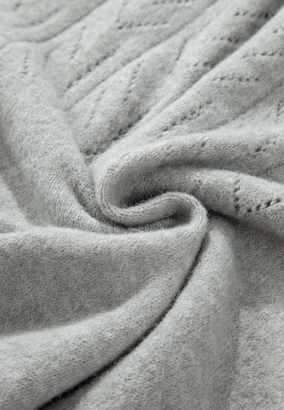 Openwork Button Down Long Sleeve Cardigan - ClassiQ