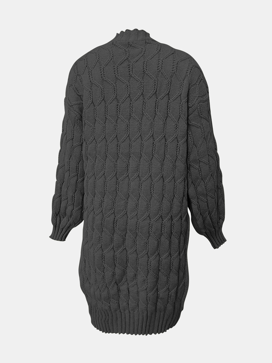 Open Front Long Sleeve Cardigan - ClassiQ