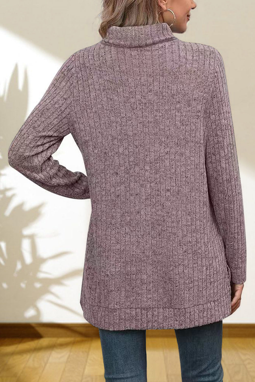 Turtleneck High Low Top - Classique Collection