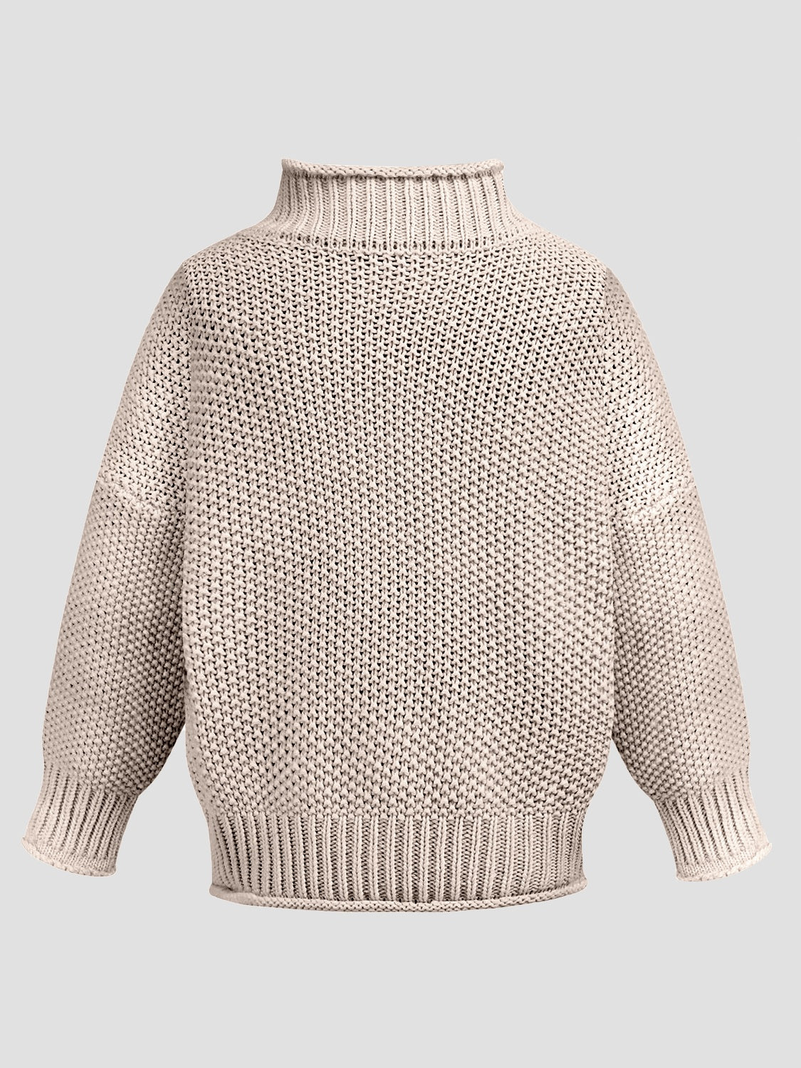 Turtleneck Long Sleeve Sweater - ClassiQ