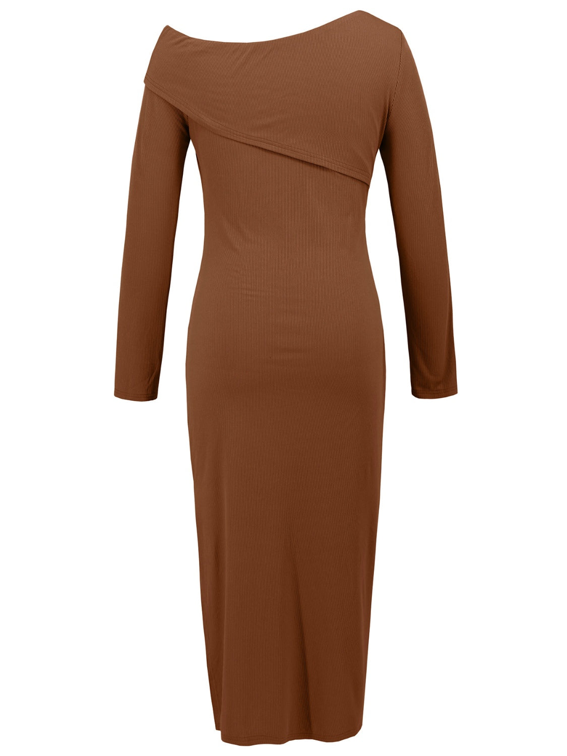 Slit One Shoulder Long Sleeve Dress - Classique Collection