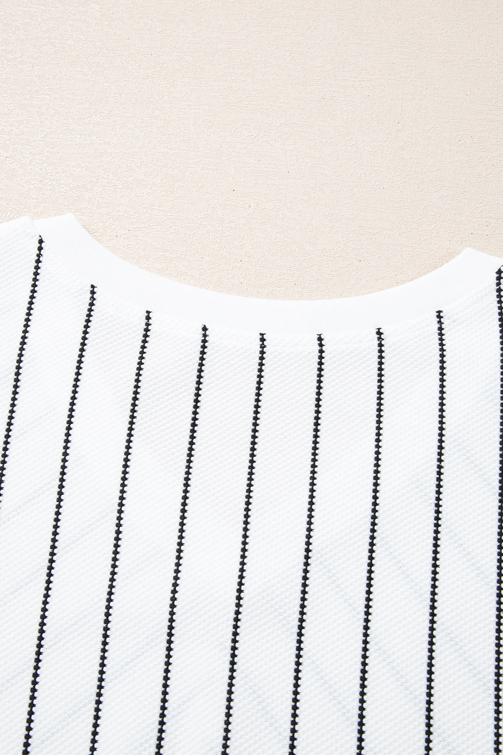 Striped V-Neck Long Sleeve Blouse - Classique Collection