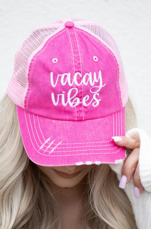 Vacay Vibes Embroidered Trucker - ClassiQ