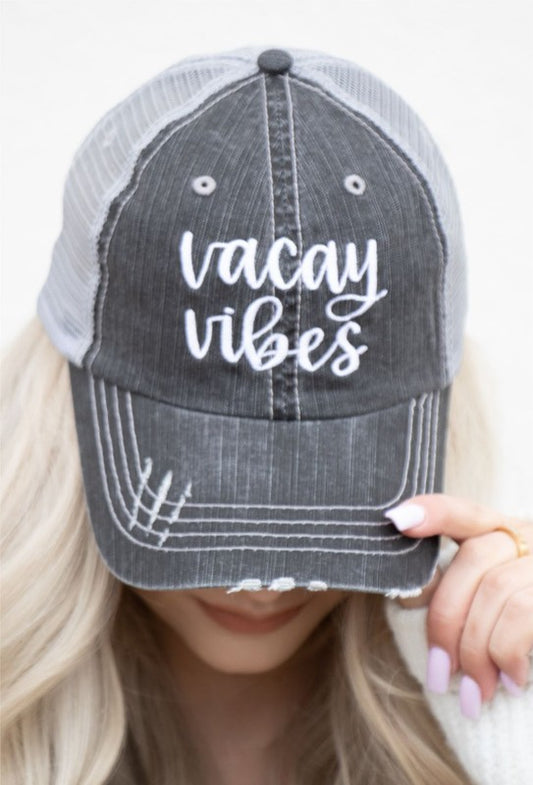 Vacay Vibes Embroidered Trucker - ClassiQ