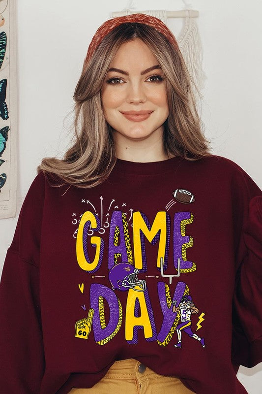 Game Day Football Graphic Fleece Sweatshirts - ClassiQ