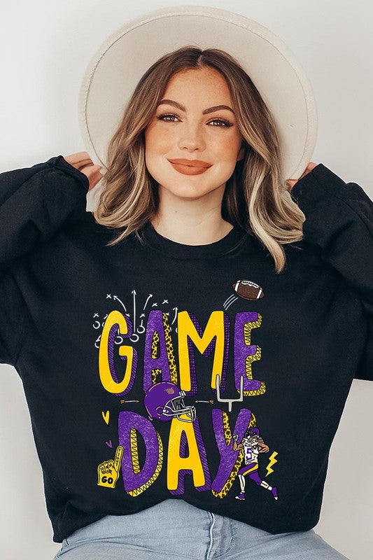 Game Day Football Graphic Fleece Sweatshirts - ClassiQ