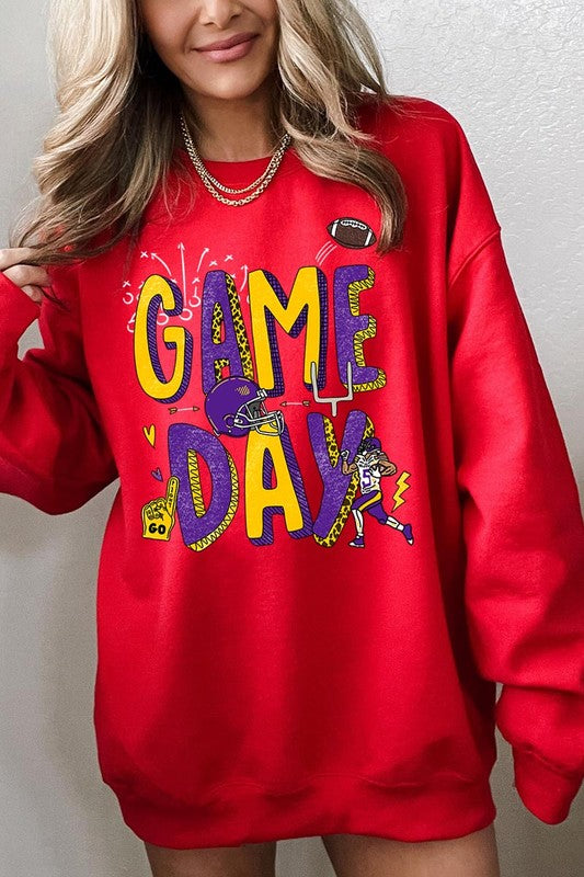 Game Day Football Graphic Fleece Sweatshirts - ClassiQ