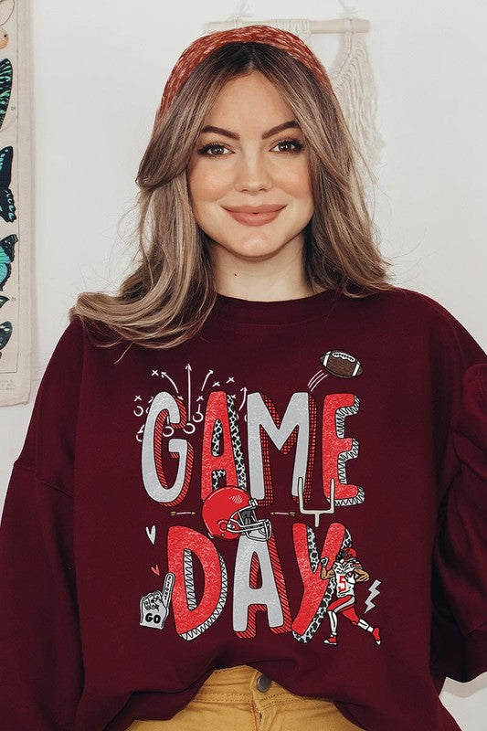 Game Day Football Graphic Fleece Sweatshirts - ClassiQ