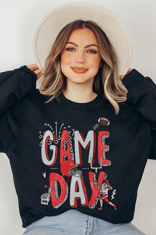 Game Day Football Graphic Fleece Sweatshirts - ClassiQ