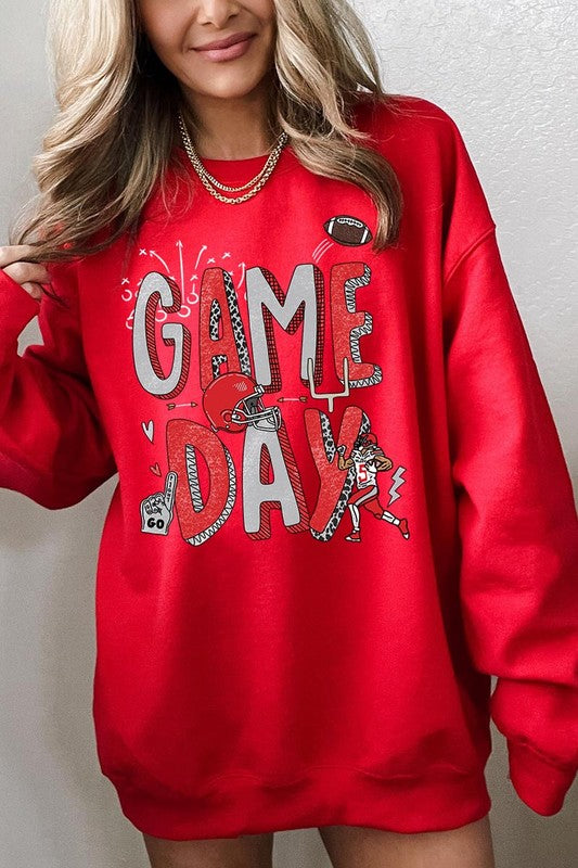 Game Day Football Graphic Fleece Sweatshirts - ClassiQ