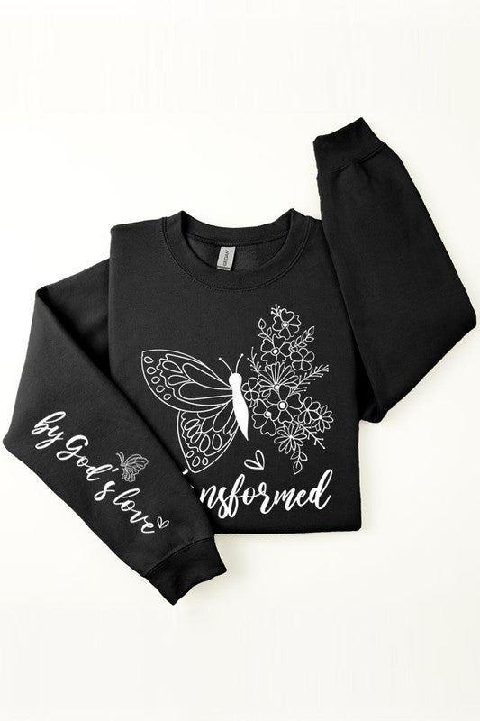 Transformed Faith Sleeve Graphic Fleece Sweatshirt - Classique Collection