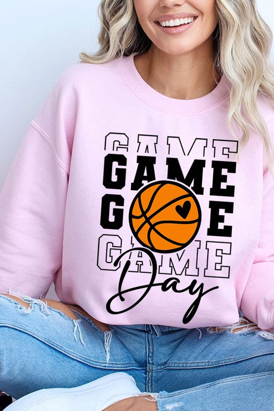 Game Day Basketball Graphic Fleece Sweatshirts - Classique Collection