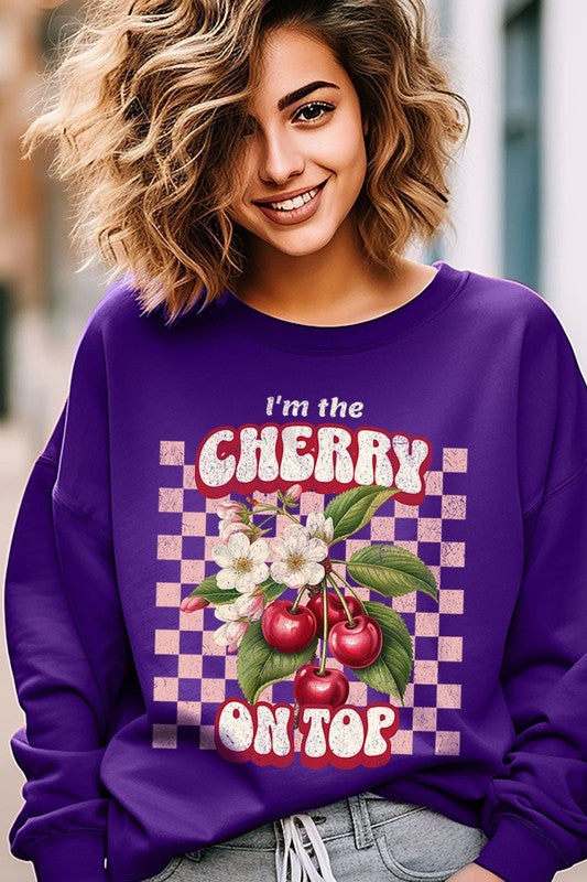 I'm the Cherry on Top Graphic Plus Sweatshirts - Classique Collection