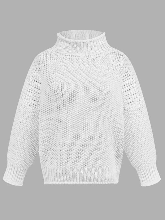 Turtleneck Long Sleeve Sweater - ClassiQ