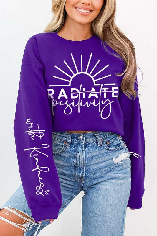 Radiate positivity Graphic Sweatshirts - Classique Collection
