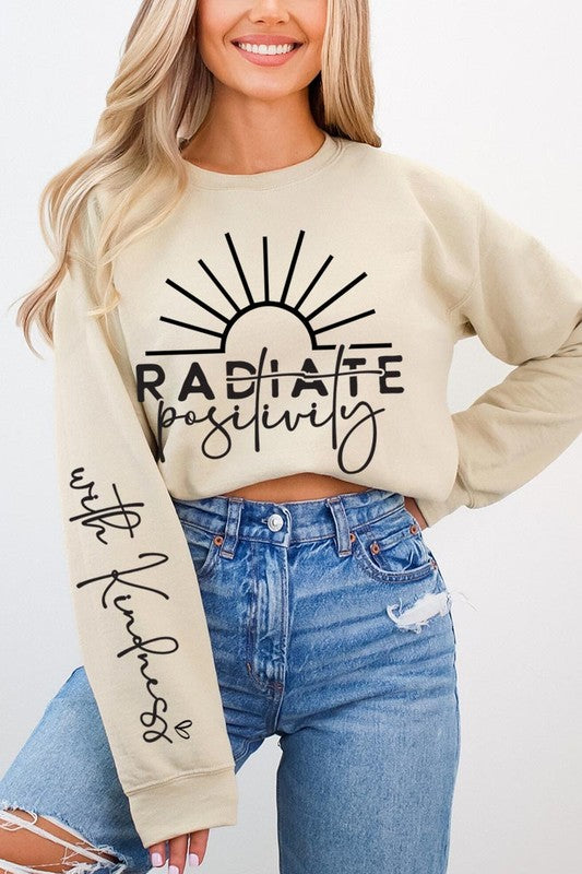 Radiate positivity Graphic Sweatshirts - Classique Collection