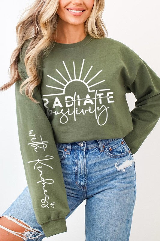 Radiate positivity Graphic Sweatshirts - Classique Collection