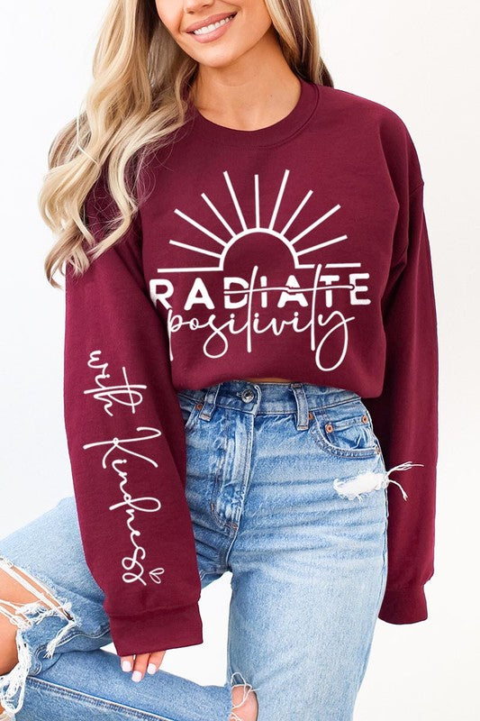 Radiate positivity Graphic Sweatshirts - Classique Collection