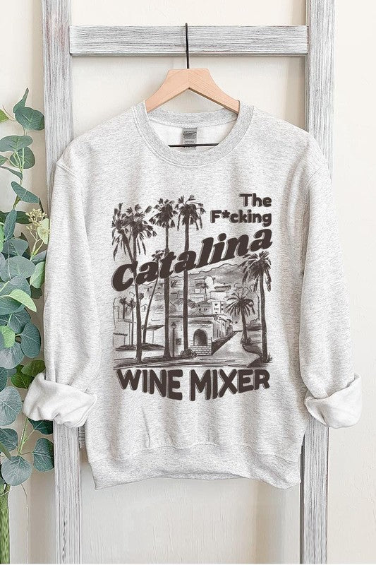 Catalina Wine Mixer Palm Tree Graphic Sweatshirts - Classique Collection