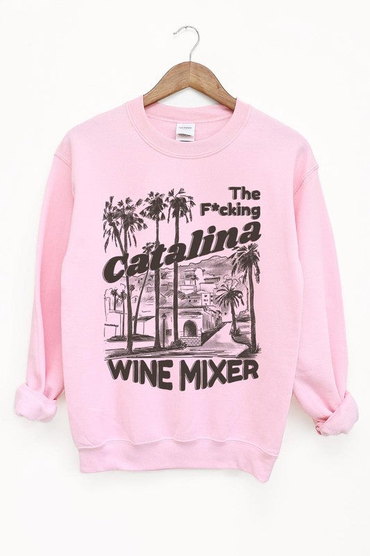 Catalina Wine Mixer Palm Tree Graphic Sweatshirts - Classique Collection