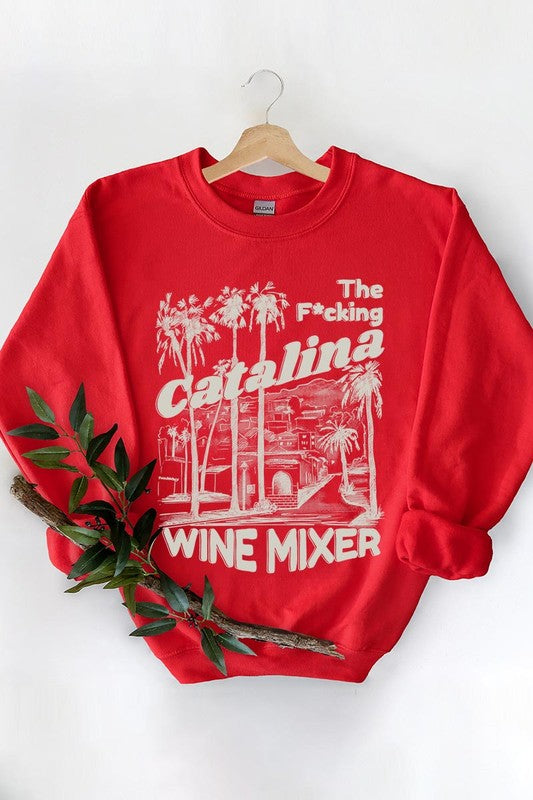 Catalina Wine Mixer Palm Tree Graphic Sweatshirts - Classique Collection