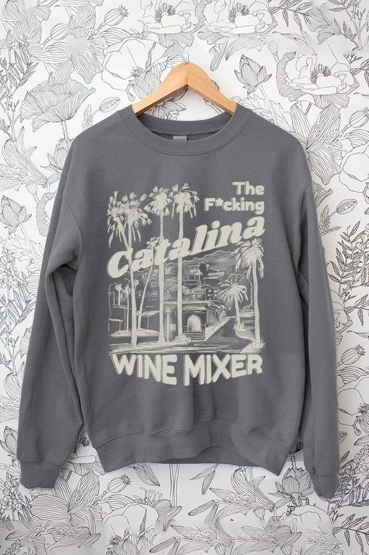 Catalina Wine Mixer Palm Tree Graphic Sweatshirts - Classique Collection
