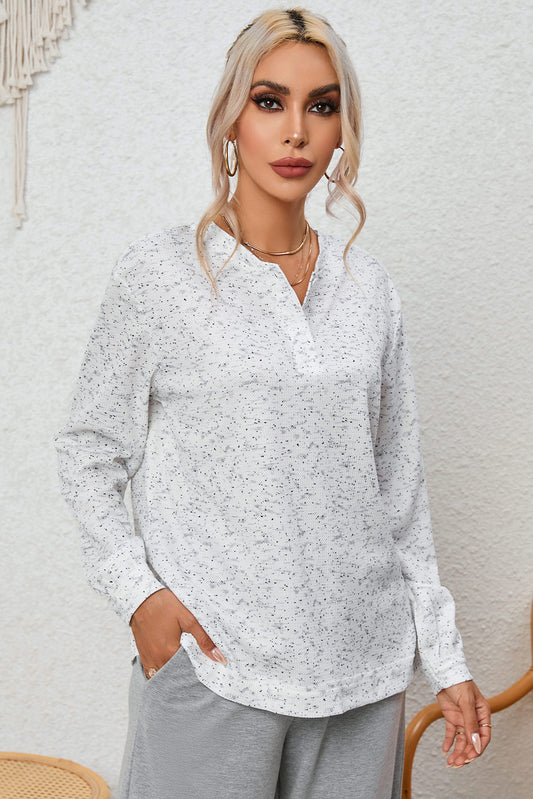 Buttoned Long Sleeve Top - Classique Collection
