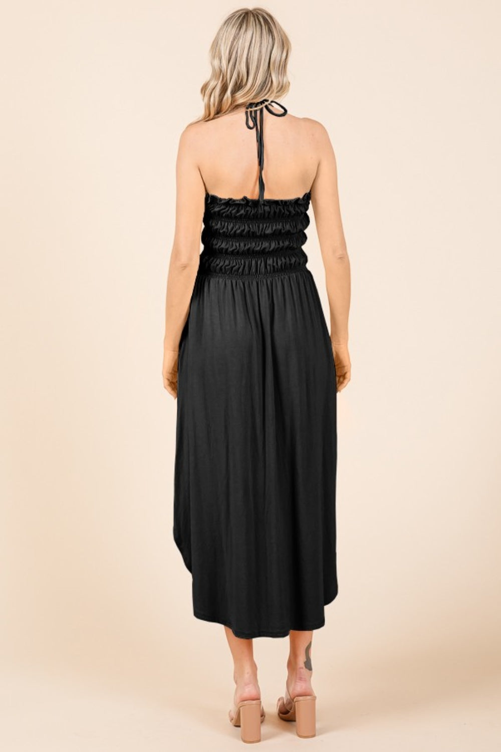 Culture Code Tie Back Shirring Dress with Pockets - Classique Collection