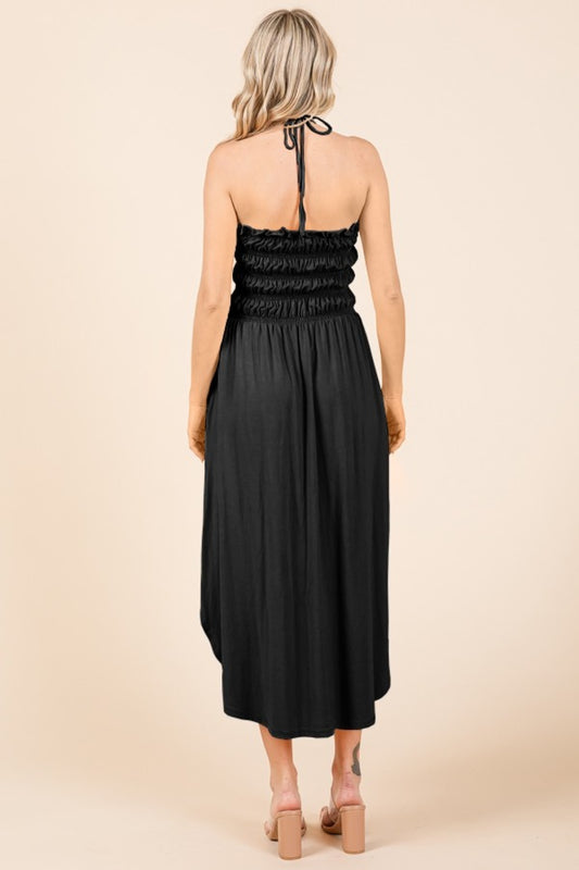 Culture Code Tie Back Shirring Dress with Pockets - Classique Collection