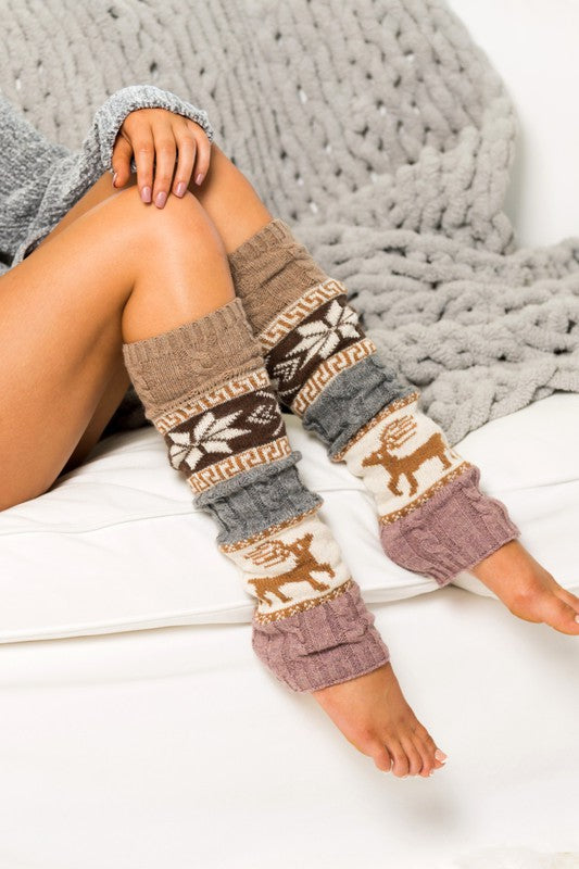 Nordic Snowflake Leg Warmers - Classique Collection