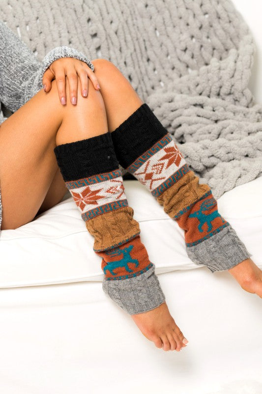 Nordic Snowflake Leg Warmers - Classique Collection