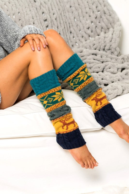 Nordic Snowflake Leg Warmers - Classique Collection