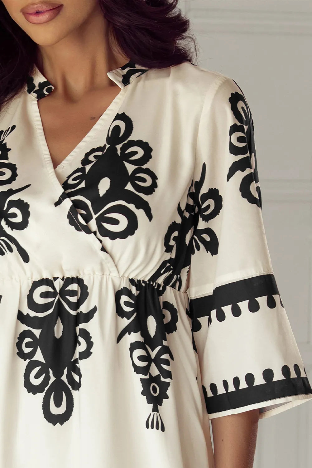 Printed Half Sleeve Knee Length Dress - Classique Collection
