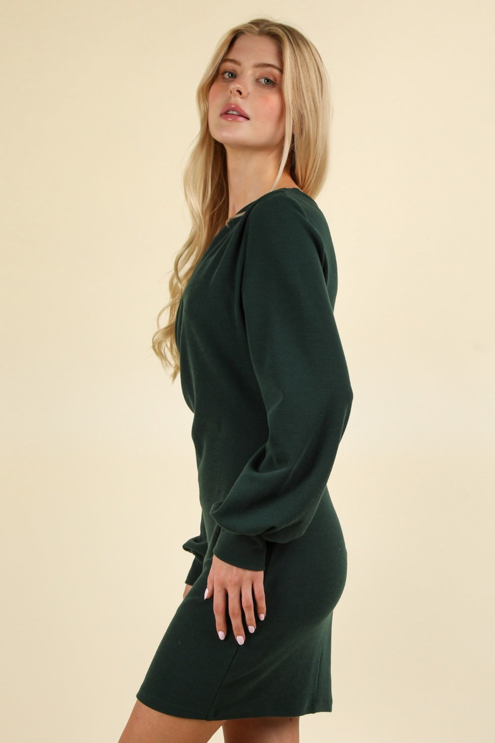 VERY J Ruched Detail Bodycon Mini Dress - Classique Collection