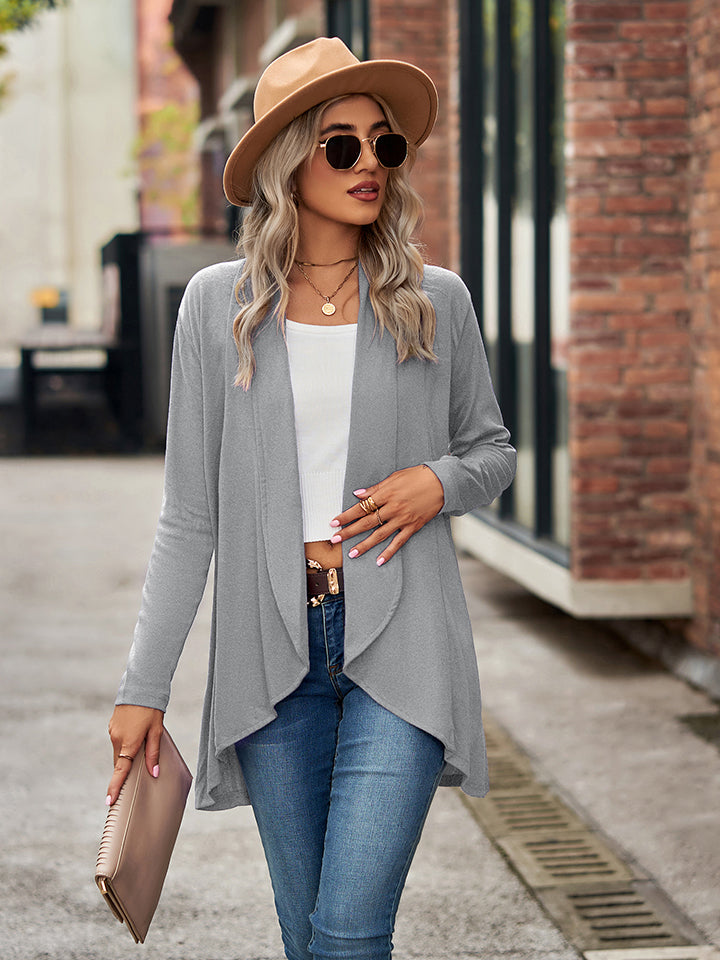 Open Front Long Sleeve Cardigan - Classique Collection