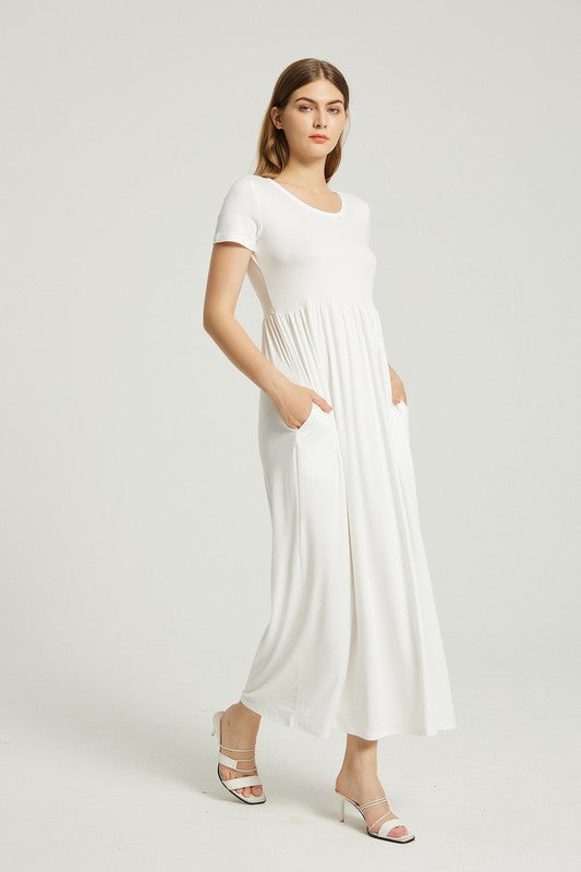 Women's Summer Casual Maxi Dress With Pocket - Classique Collection