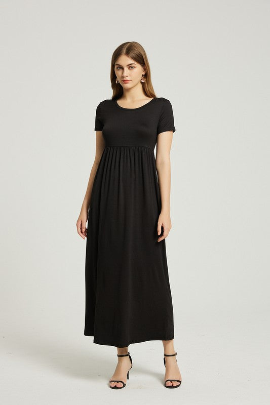 Women's Summer Casual Maxi Dress With Pocket - Classique Collection