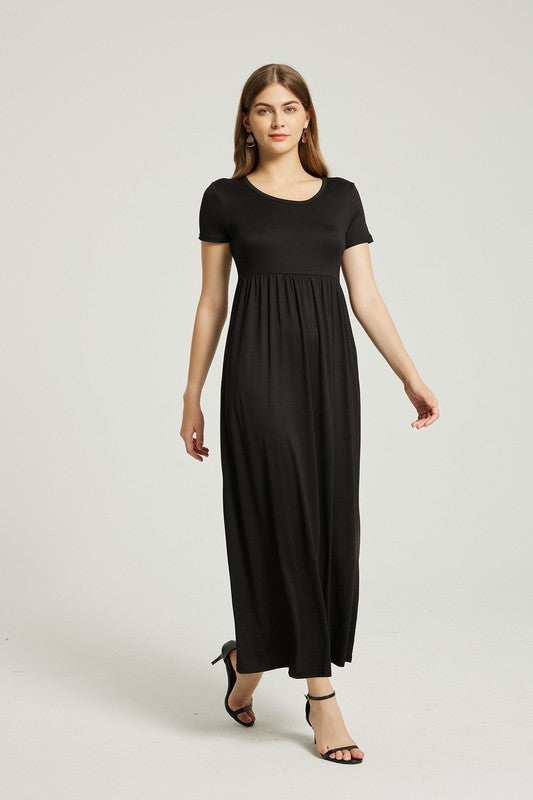 Women's Summer Casual Maxi Dress With Pocket - Classique Collection