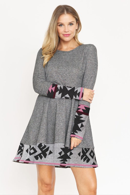 Layered Fit And Flare Dress - Classique Collection