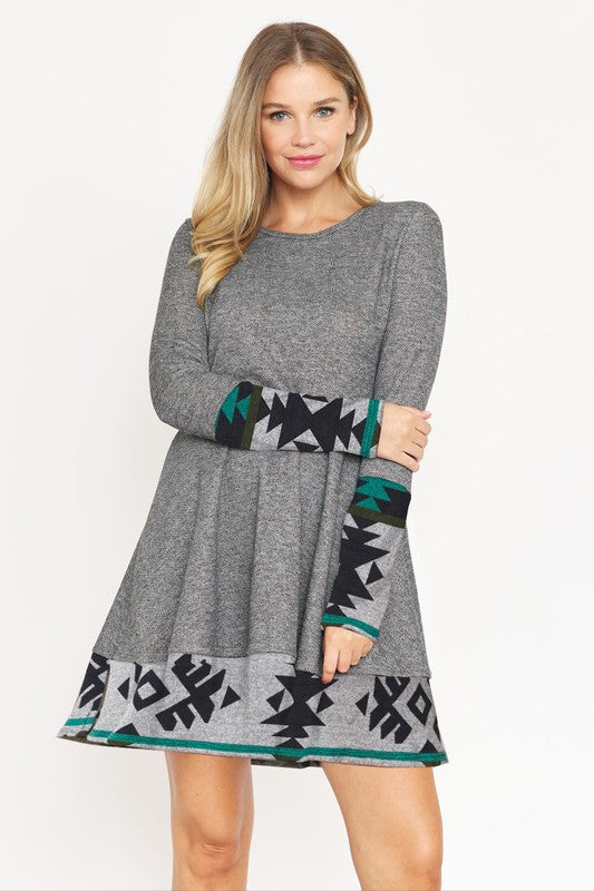 Layered Fit And Flare Dress - Classique Collection