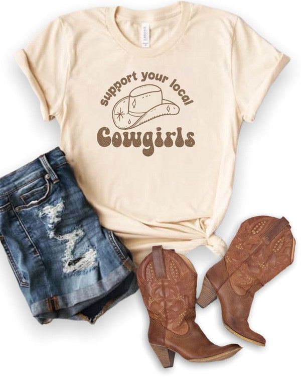 Support Your Local Cowgirls Graphic Tee - Classique Collection