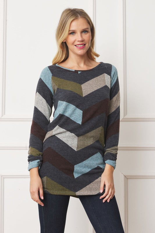 Shirred Side Accent Top - Classique Collection