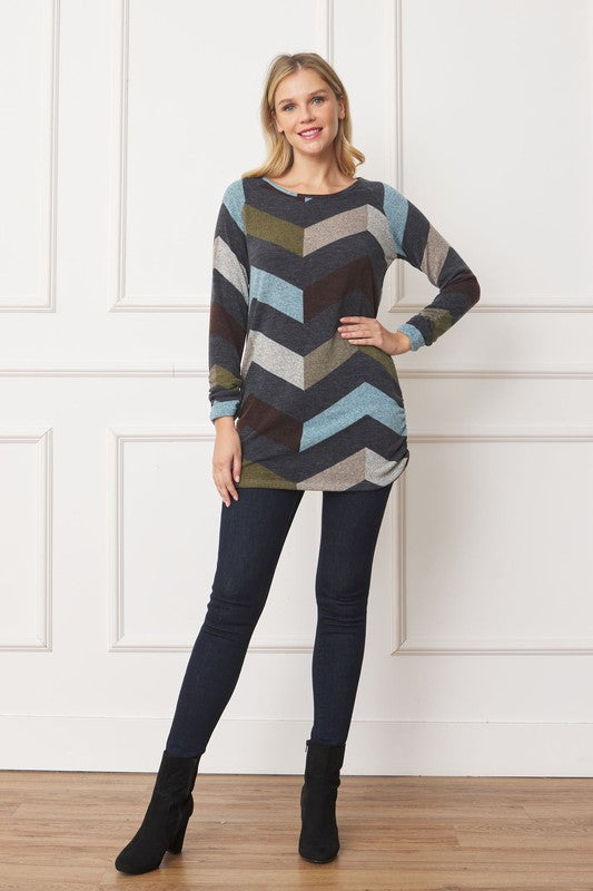 Shirred Side Accent Top - Classique Collection