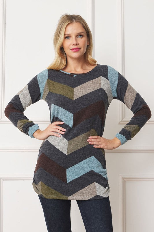 Shirred Side Accent Top - Classique Collection