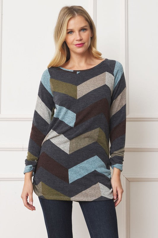 Shirred Side Accent Top - Classique Collection