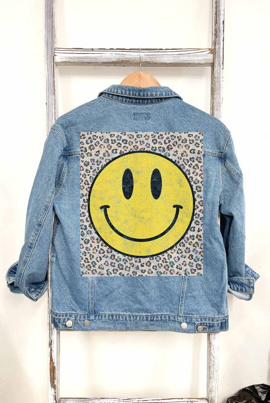 HAPPY LEOPARD DENIM JEAN JACKET - Classique Collection